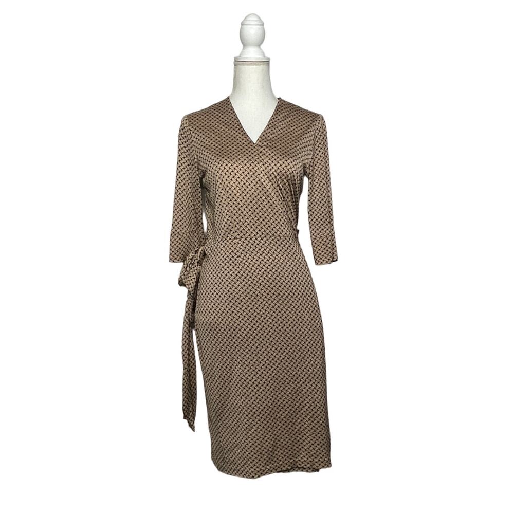 Diane Von Furstenberg Brown Midi Dress
